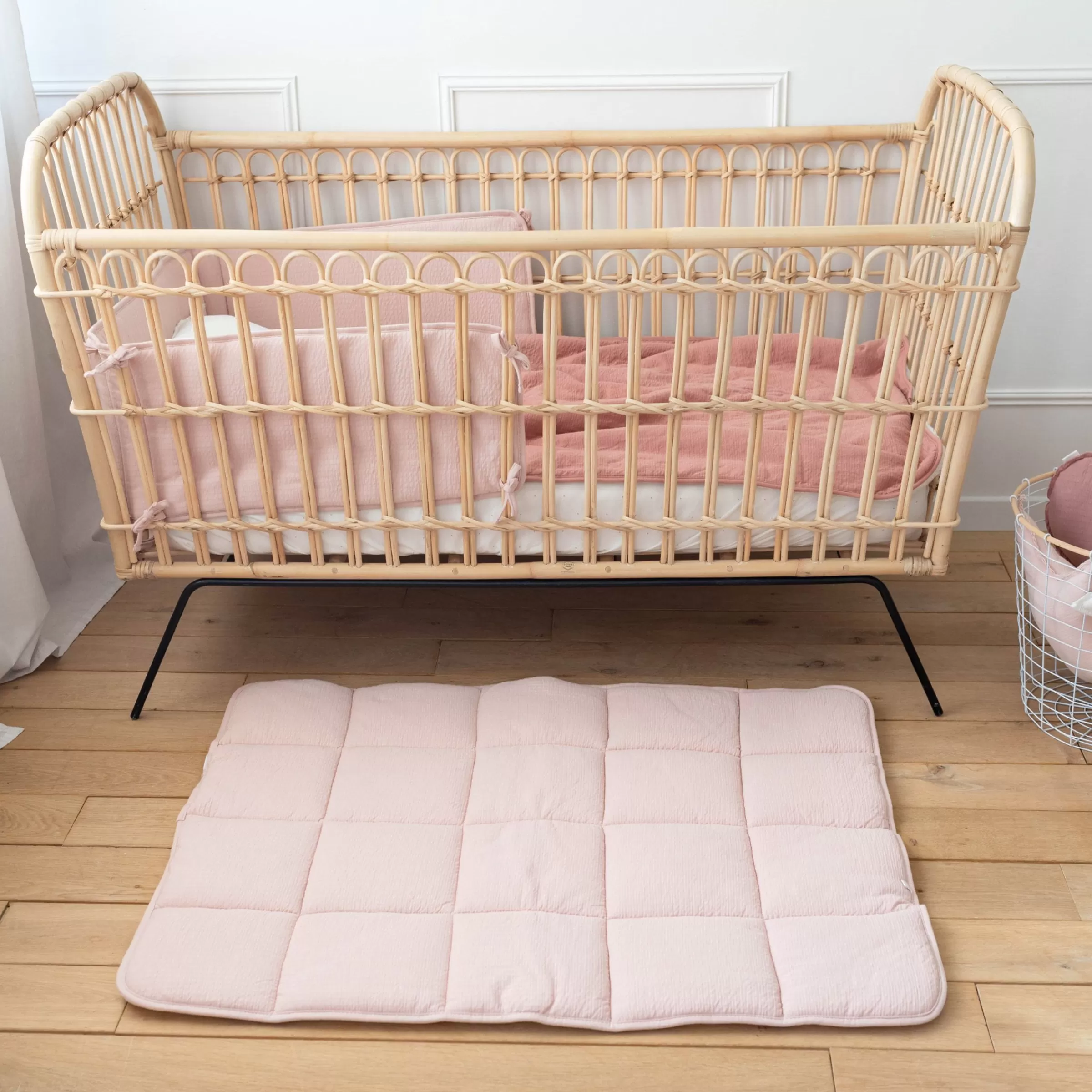 BEMINI Bett & Laufgitter Nestchen Pady Tetra Jersey 30X180Cm Cadum Blush Discount