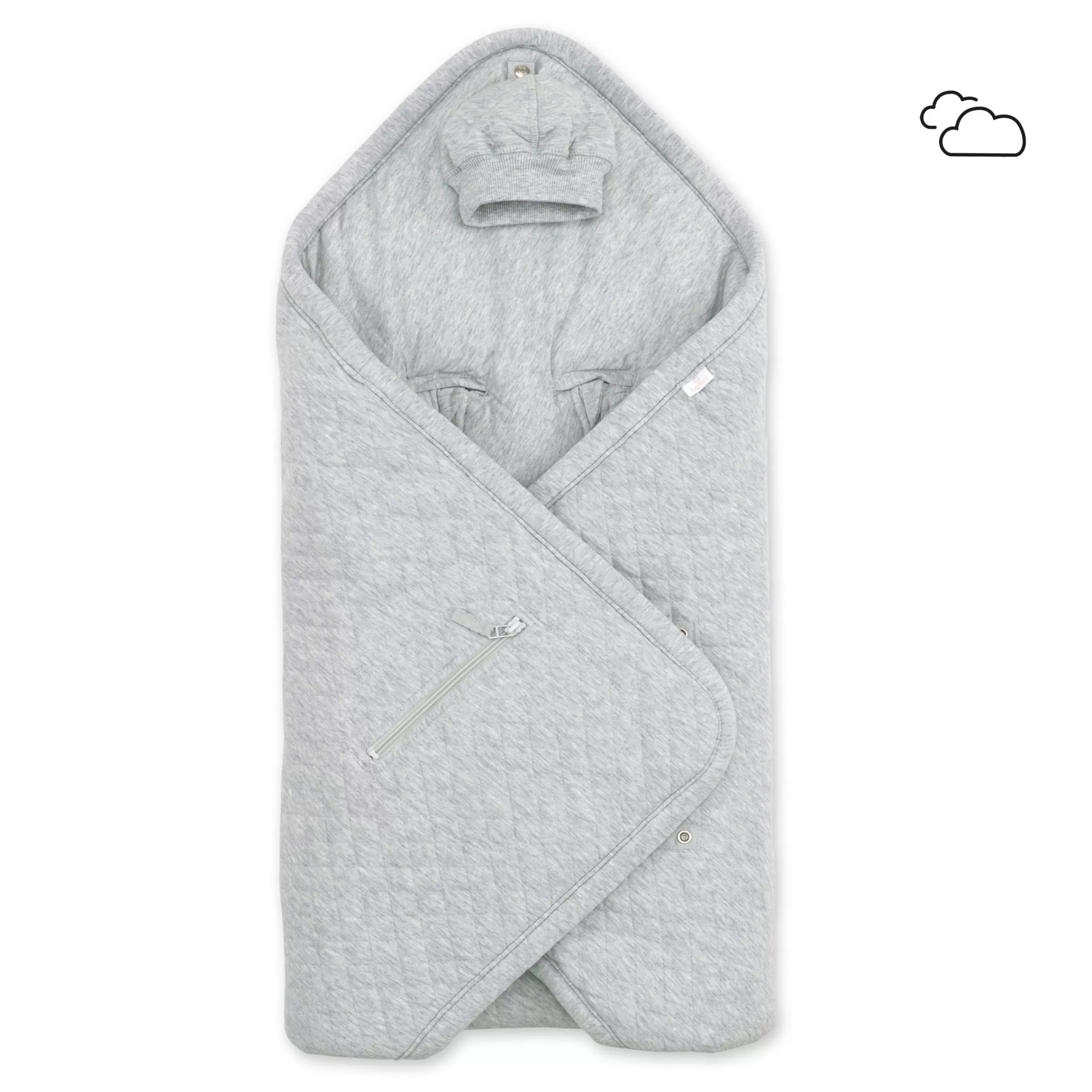 BEMINI Biside Pady Quilted + Jersey 0-12M Quilt Mix Grey Store