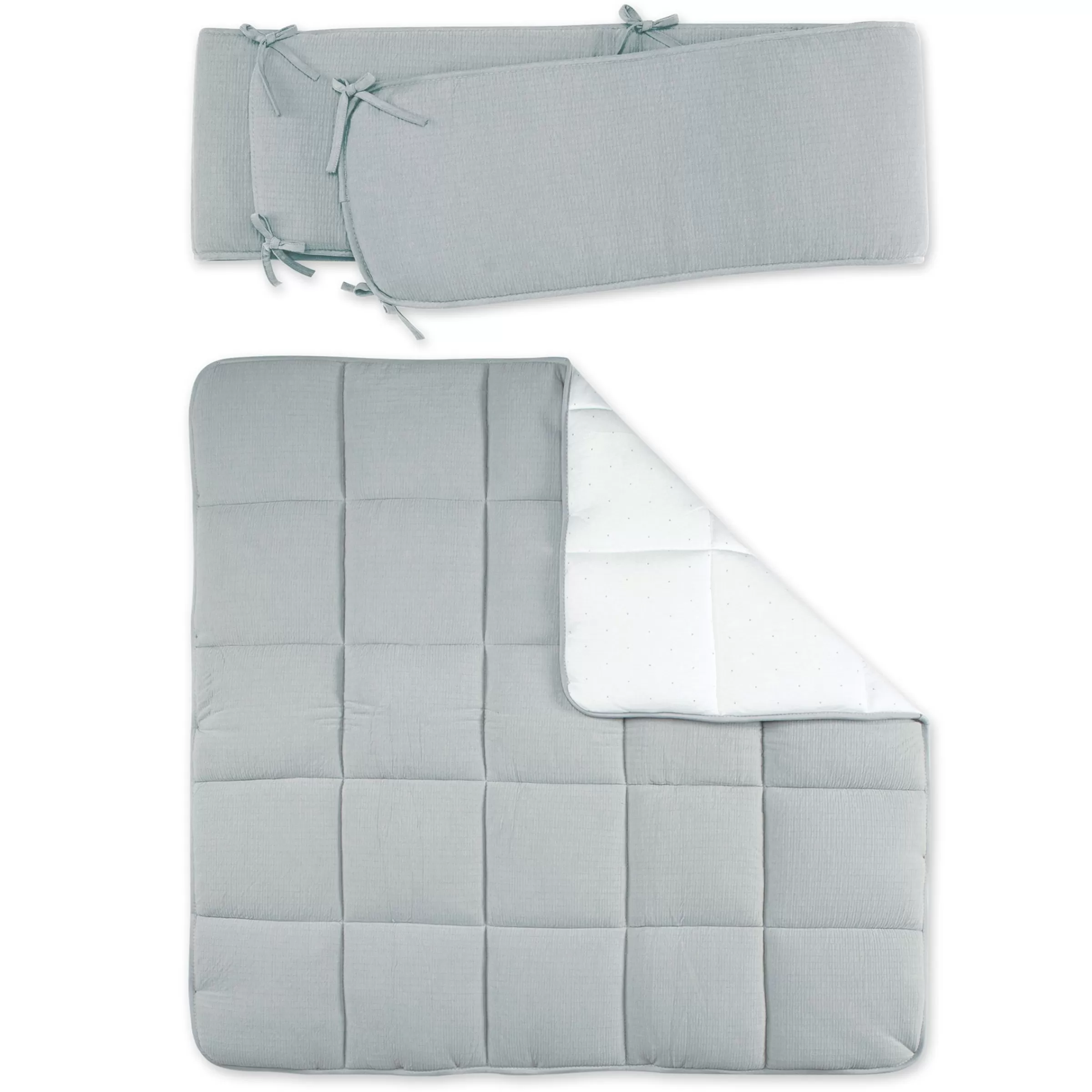 BEMINI Combo Krabbeldecke Und Nestchen Pady Tetra Jersey + Jersey 100X100Cm Cadum Grizou Outlet