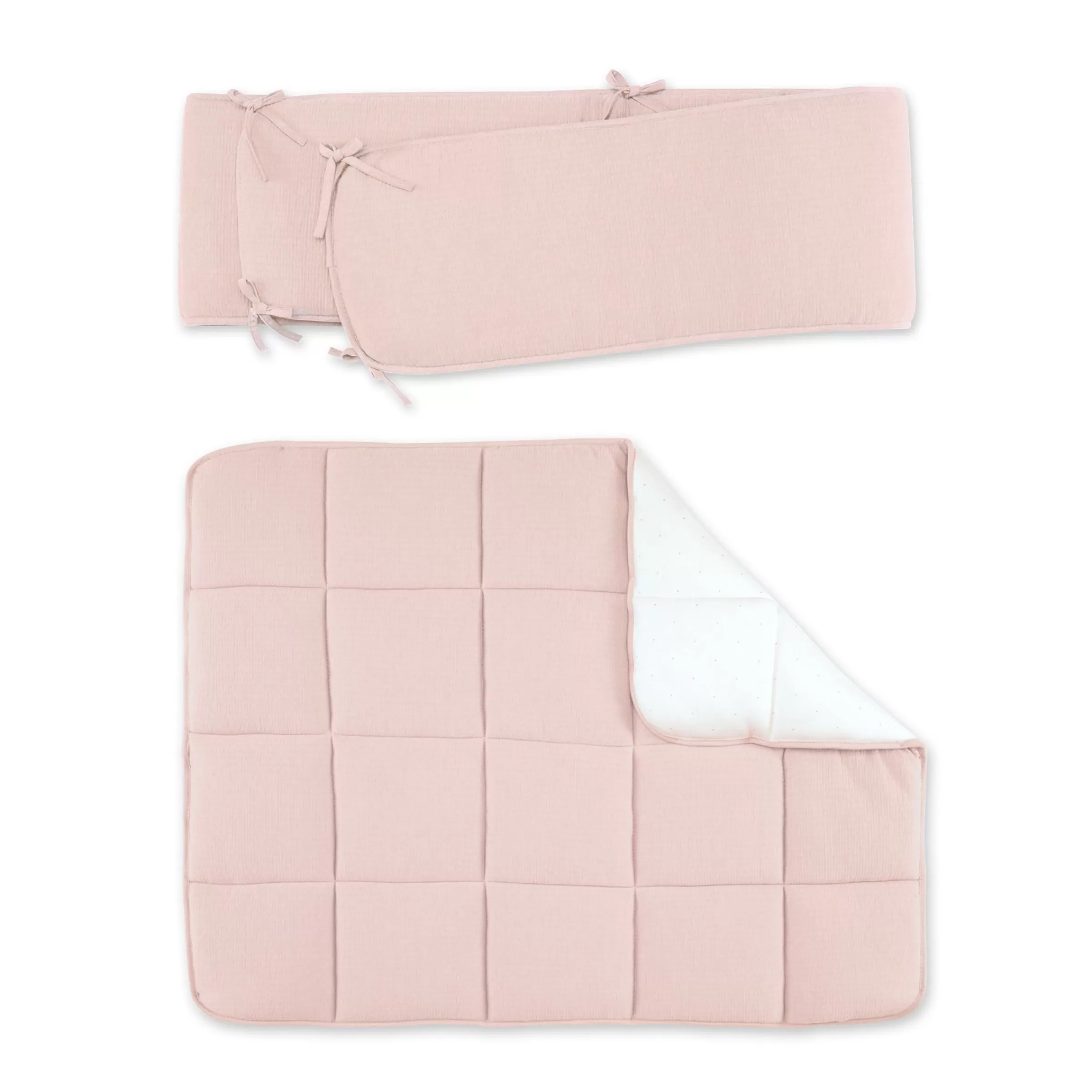 BEMINI Combo Krabbeldecke Und Nestchen Pady Tetra Jersey + Jersey 75X95Cm Cadum Blush Outlet