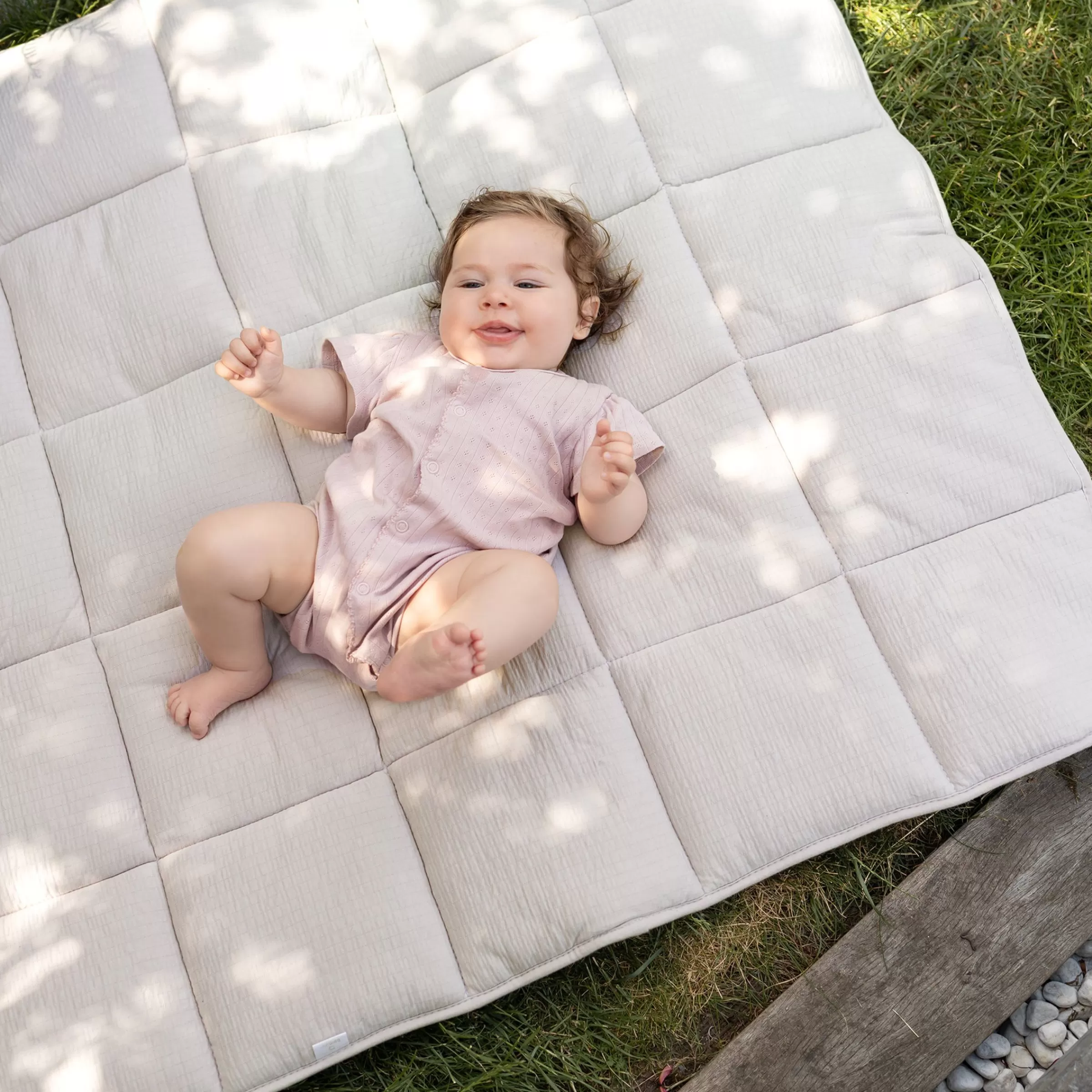 BEMINI Combo Krabbeldecke Und Nestchen Pady Tetra Jersey + Jersey 75X95Cm Cadum Sand Fashion