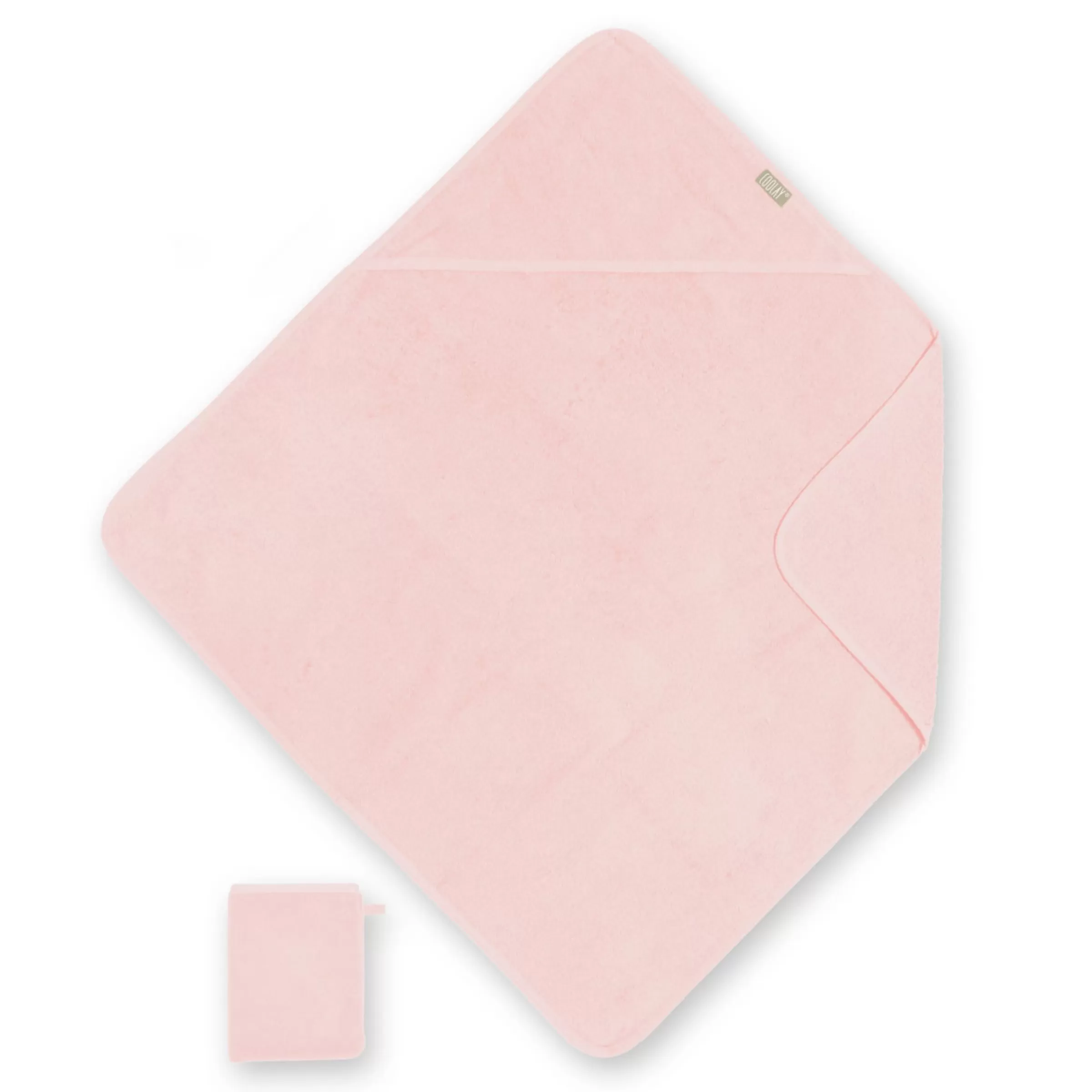 BEMINI Kapuzen Badetuch Terry 75X75Cm Blush Hot