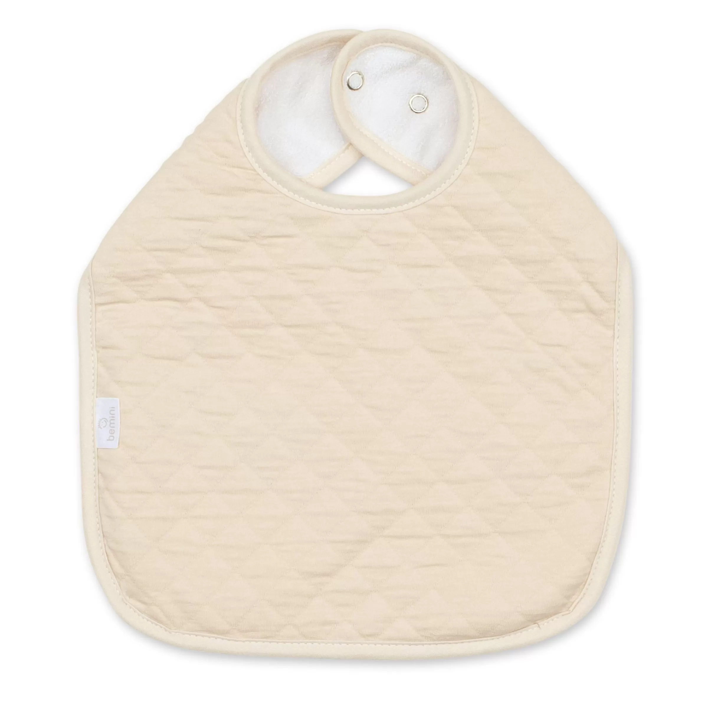 BEMINI Lätzchen Waterproof Pady Quilted Jersey 37Cm Quilt Cream Best