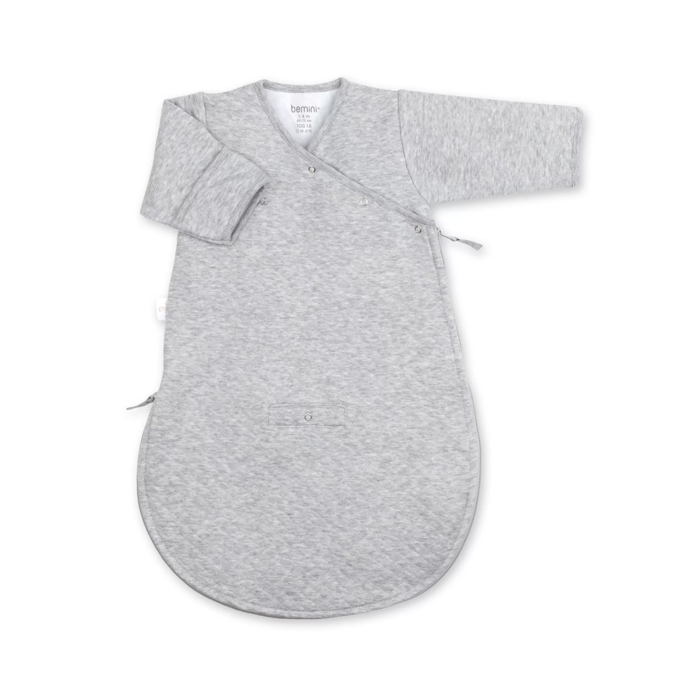 BEMINI Magic Bag Pady Quilted Jersey 1-4M Tog 1.5 Grey Mix Best Sale